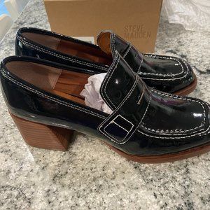 Steve Madden NYOMI High Heel Black Patent Shoes Size 10